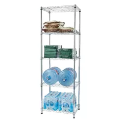 Winado Silver 5-Tier Heavy Duty Steel Freestanding Garage Storage Shelving Unit (17.72 in. W x 71 in. H x 21.65 in. D)