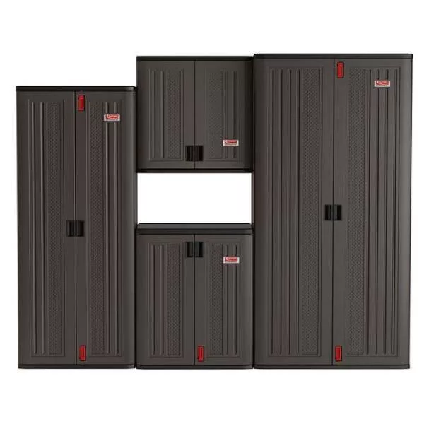 Suncast Commercial BMCCPD3000R 30 in W x 30 in H x 12 in D 1-Shelf Wall Mounted Resin Garage Cabinet in Slate