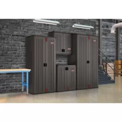 Suncast Commercial BMCCPD3000R 30 in W x 30 in H x 12 in D 1-Shelf Wall Mounted Resin Garage Cabinet in Slate