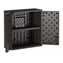 Suncast Commercial BMCCPD3000R 30 in W x 30 in H x 12 in D 1-Shelf Wall Mounted Resin Garage Cabinet in Slate