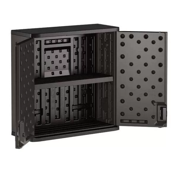 Suncast Commercial BMCCPD3000R 30 in W x 30 in H x 12 in D 1-Shelf Wall Mounted Resin Garage Cabinet in Slate