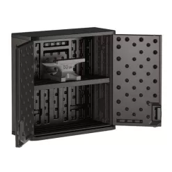 Suncast Commercial BMCCPD3000R 30 in W x 30 in H x 12 in D 1-Shelf Wall Mounted Resin Garage Cabinet in Slate