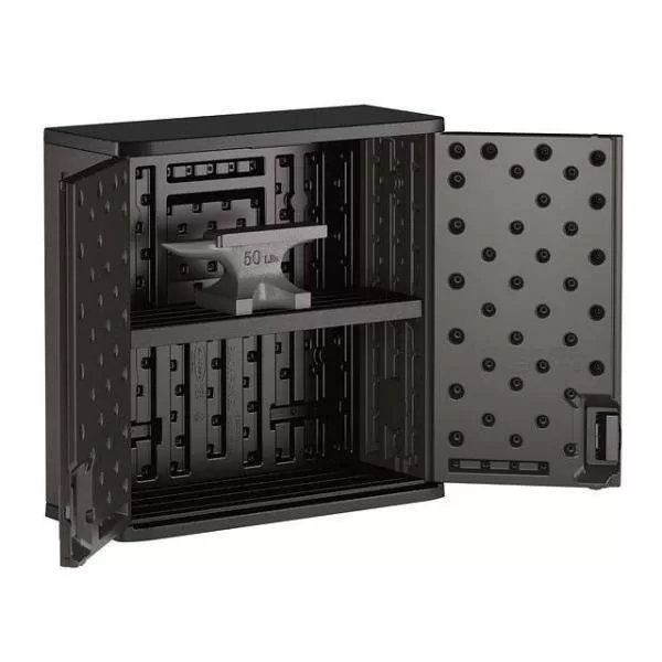 Suncast Commercial BMCCPD3000R 30 in W x 30 in H x 12 in D 1-Shelf Wall Mounted Resin Garage Cabinet in Slate