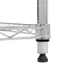 Seville Classics WEB674 Silver 4-Tier Steel Wire Garage Storage Shelving Unit with Wheels (30 in. W x 49.5 in. H x 14 in. D)