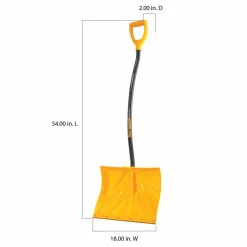 True Temper 37.4 in. Metal Handle Plastic Blade Ergonomic Mountain Mover Snow Shovel (Pack of 2)