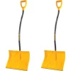 True Temper 37.4 in. Metal Handle Plastic Blade Ergonomic Mountain Mover Snow Shovel (Pack of 2)