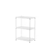 Design Ideas 3419301 White 3-Tier Metal Garage Storage Shelving Unit (24 in. W x 32 in. H x 14 in. D)