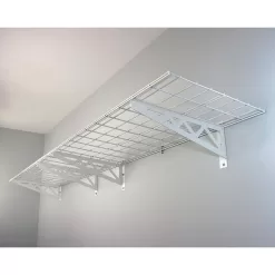 SafeRacks SR-WS1 18x48-W 18 in. x 48 in. Industrial Steel Wall Shelves (2 Pack)