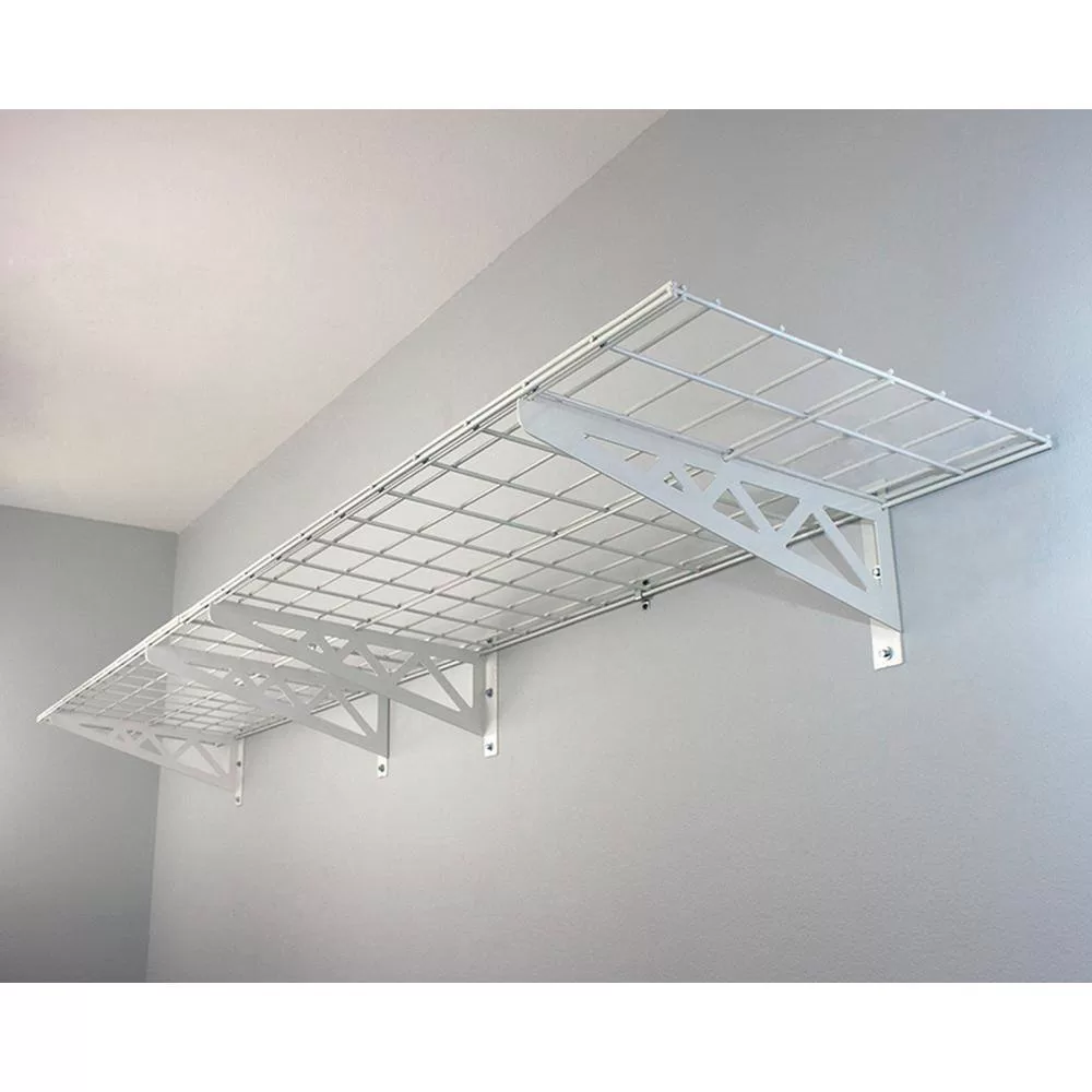 SafeRacks SR-WS1 18x48-W 18 in. x 48 in. Industrial Steel Wall Shelves (2 Pack)