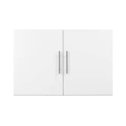 Prepac WSUW-0708-1 HangUps Collection Wood 2-Shelf Wall Mounted Garage Cabinet in White (36 in W x 24 in H x 16 in D)