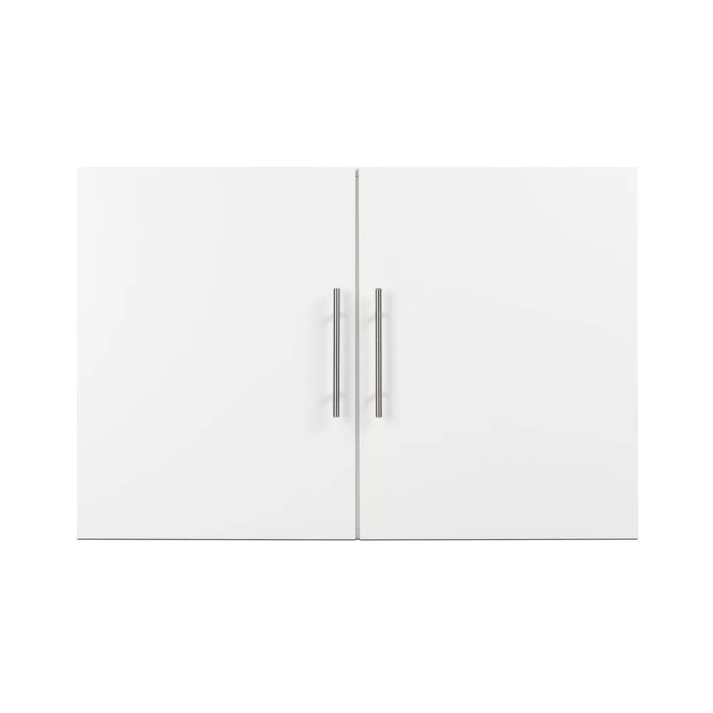 Prepac WSUW-0708-1 HangUps Collection Wood 2-Shelf Wall Mounted Garage Cabinet in White (36 in W x 24 in H x 16 in D)