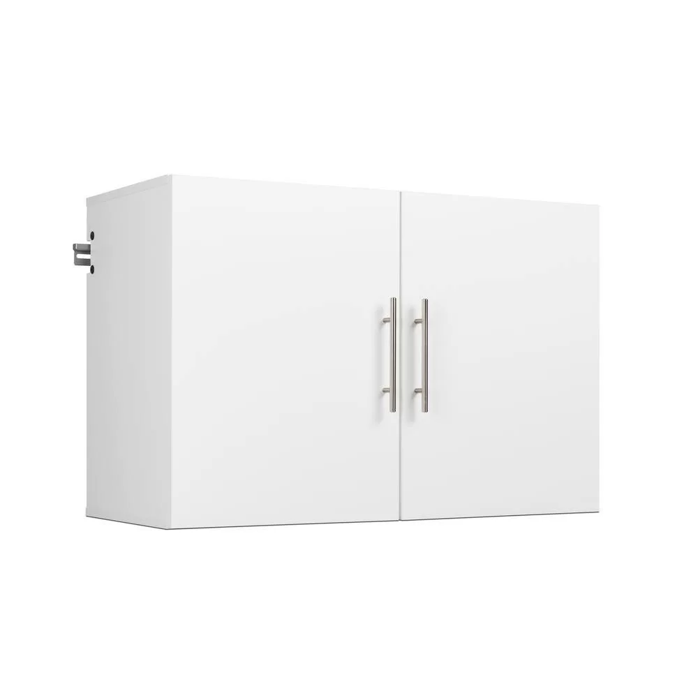 Prepac WSUW-0708-1 HangUps Collection Wood 2-Shelf Wall Mounted Garage Cabinet in White (36 in W x 24 in H x 16 in D)