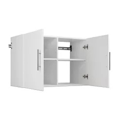 Prepac WSUW-0708-1 HangUps Collection Wood 2-Shelf Wall Mounted Garage Cabinet in White (36 in W x 24 in H x 16 in D)