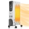 Costway GHM0489 1500-Watt Gray Electric Oil Filled Radiator Space Heater 5.7 Fin Thermostat Room Radiant