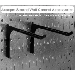 Wall Control 30WRK400YB 32 in. x 48 in. Metal Pegboard Standard Tool Storage Kit with Yellow Pegboard and Black Peg Accessories