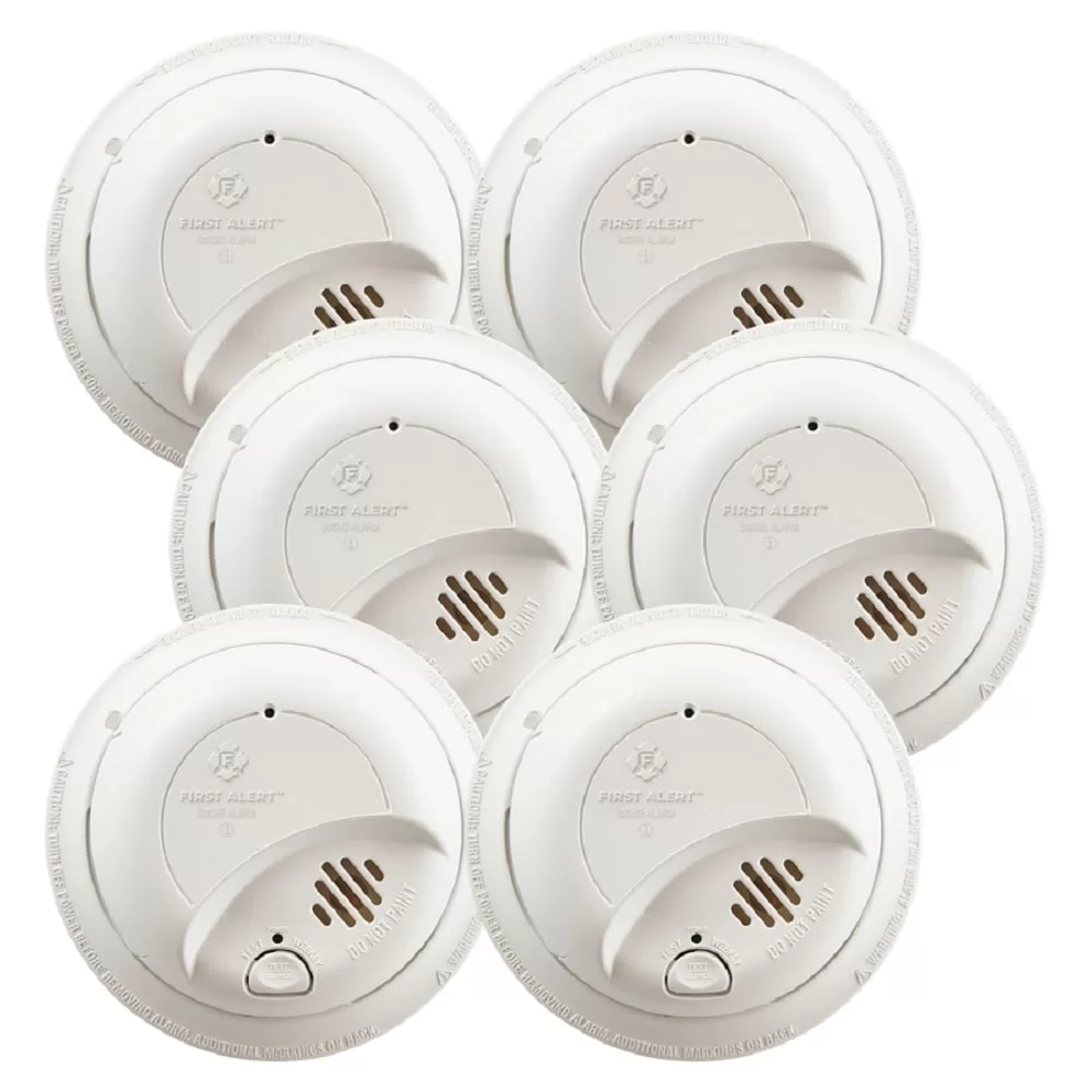 First Alert Brk 6-Pack Hardwired Ionization Sensor Smoke Detector