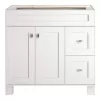 Diamond NOW Palencia 36-in White Bathroom Vanity Base Cabinet without Top