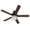 Harbor Breeze Caratuk River 52-in Bronze Indoor Ceiling Fan with Light (5-Blade)