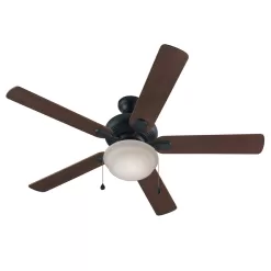 Harbor Breeze Caratuk River 52-in Bronze Indoor Ceiling Fan with Light (5-Blade)