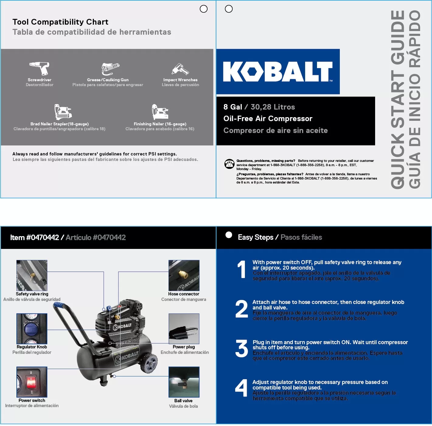 Kobalt 8-Gallons Portable 150 Psi Horizontal Air Compressor