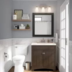 Style Selections Drayden 30-in Heirloom Single Sink Bathroom Vanity with White Cultured Marble Top