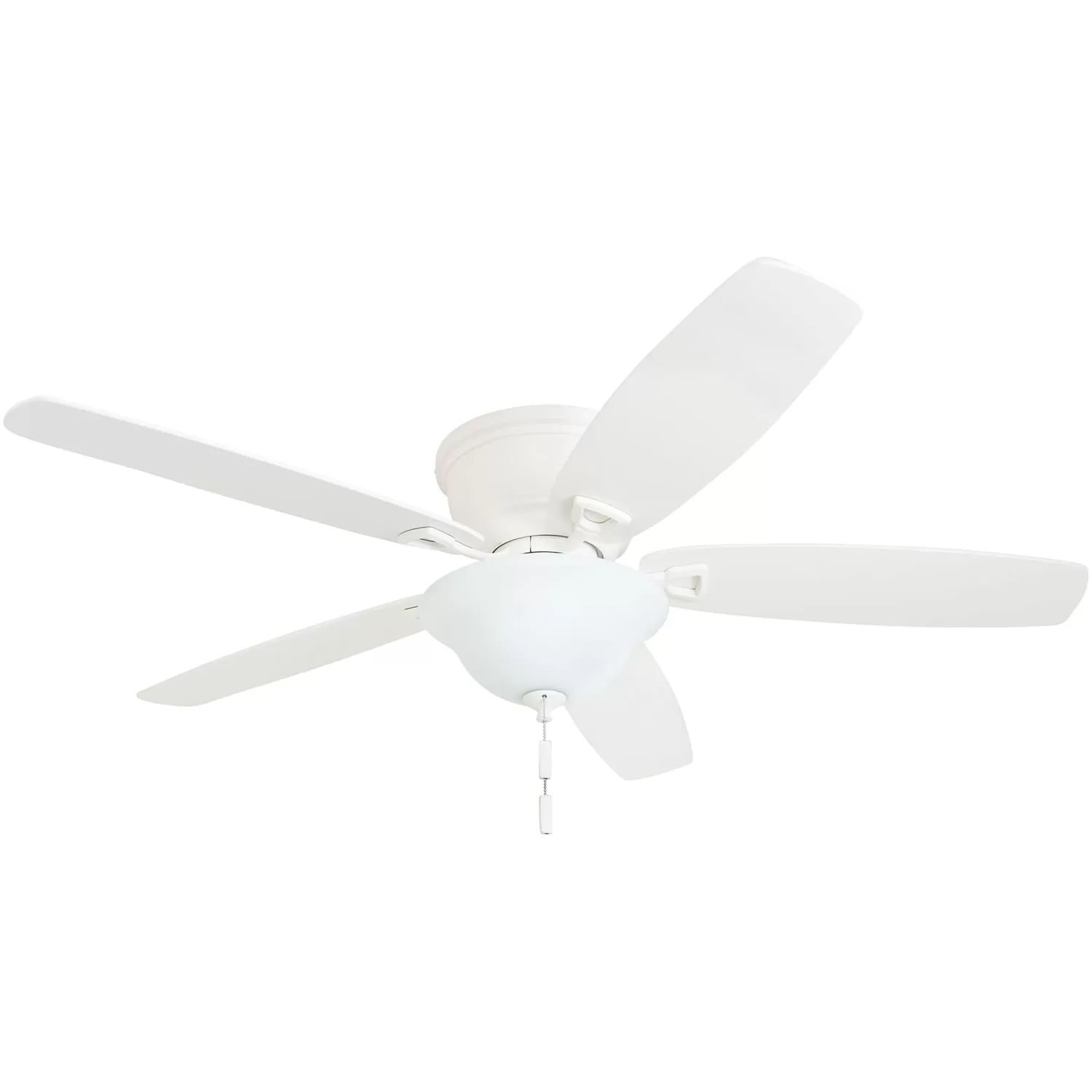 Honeywell Glen Alden 52-in White Indoor Flush Mount Ceiling Fan with Light (5-Blade)