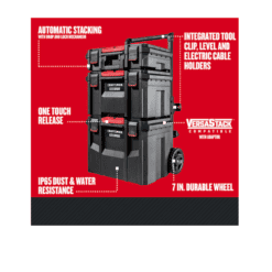 CRAFTSMAN CMST60420 TradeStack System Tower 22-in Black Plastic Wheels Lockable Tool Box