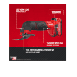 CRAFTSMAN CMCE501D1 V20 11-Piece 20-volt Max Variable Speed Oscillating Multi-Tool Kit with Soft Case (1-Battery Included)