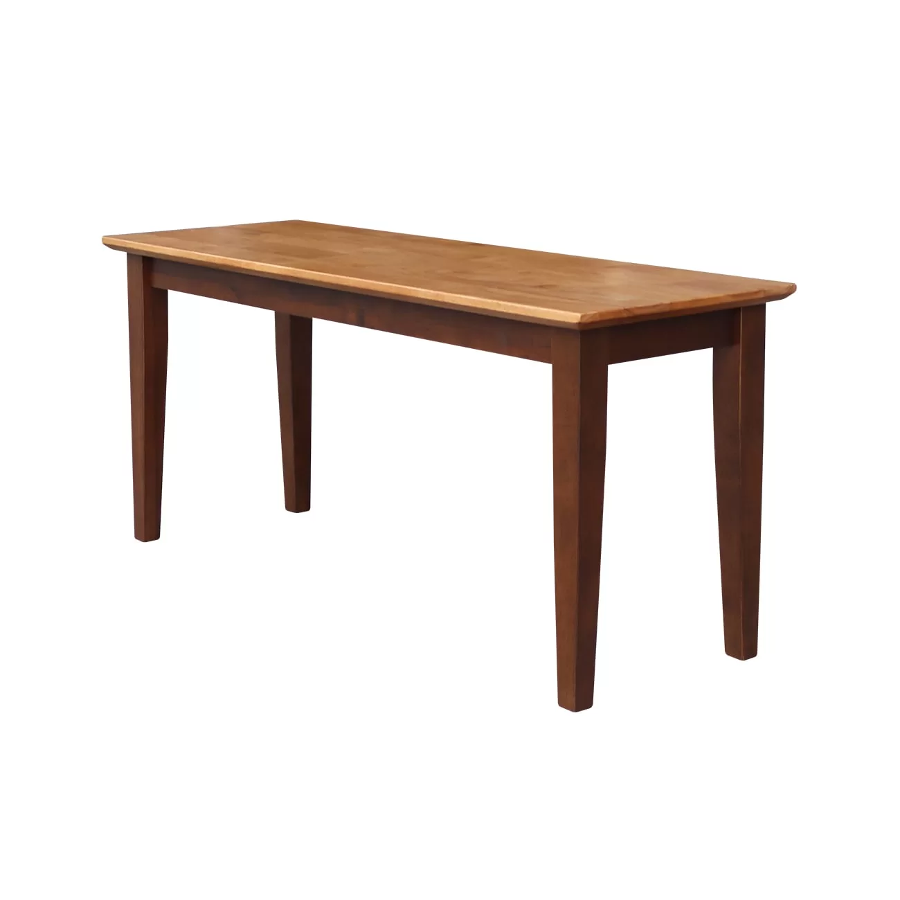 International Concepts Mission/Shaker Cinnamon/Espresso Accent Bench 39-in x 14-in x 18-in