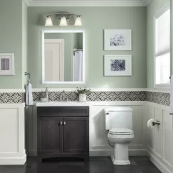 Style Selections Drayden 30-in Heirloom Single Sink Bathroom Vanity with White Cultured Marble Top