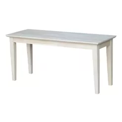 International Concepts Craftsman Unfinished Accent Bench 39-in x 14-in x 18-in