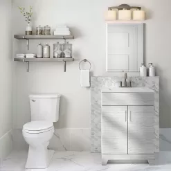 Style Selections Tierra 24-in White Single Sink Bathroom Vanity with White Cultured Marble Top