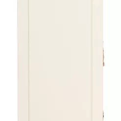 Safavieh Everly 15-in W x 27.6-in H Distressed White Wood Coastal End Table with Storage Fully Assembled