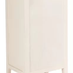 Safavieh Everly 15-in W x 27.6-in H Distressed White Wood Coastal End Table with Storage Fully Assembled