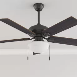 Harbor Breeze Caratuk River 52-in Bronze Indoor Ceiling Fan with Light (5-Blade)