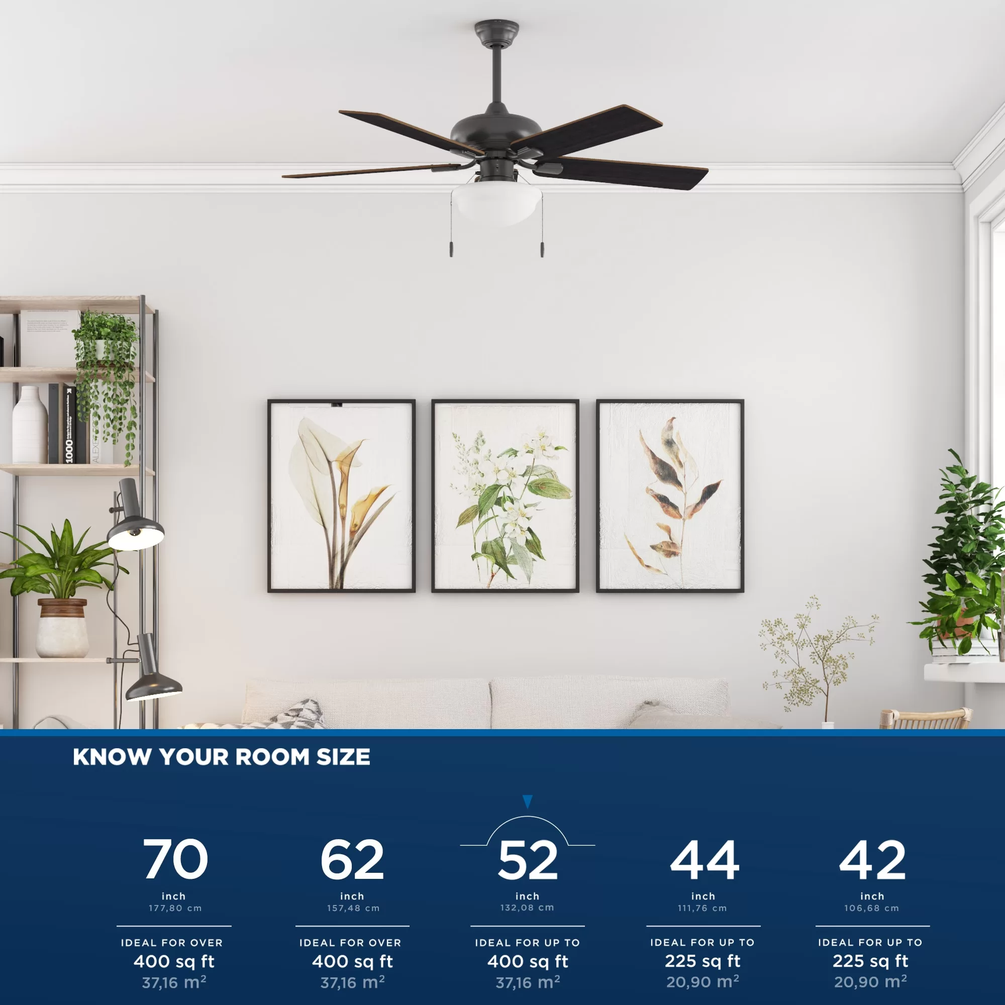 Harbor Breeze Caratuk River 52-in Bronze Indoor Ceiling Fan with Light (5-Blade)