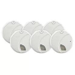First Alert Brk 6-Pack Hardwired Photoelectric Sensor Ionization Sensor Smoke Detector
