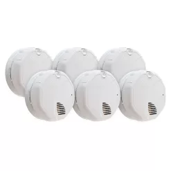 First Alert Brk 6-Pack Hardwired Photoelectric Sensor Ionization Sensor Smoke Detector