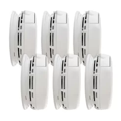 First Alert Brk 6-Pack Hardwired Photoelectric Sensor Ionization Sensor Smoke Detector