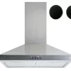 Winflo 30-in 284-CFM Convertible Stainless Steel Wall-Mounted Range Hood with Charcoal Filter