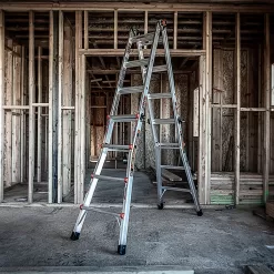 Little Giant Ladders Multi M17 18-ft Reach Type 1a- 300-lb Load Capacity Telescoping Multi-Position Ladder
