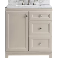 Diamond NOW Calhoun 30-in Cloud Gray Bathroom Vanity Base Cabinet without Top