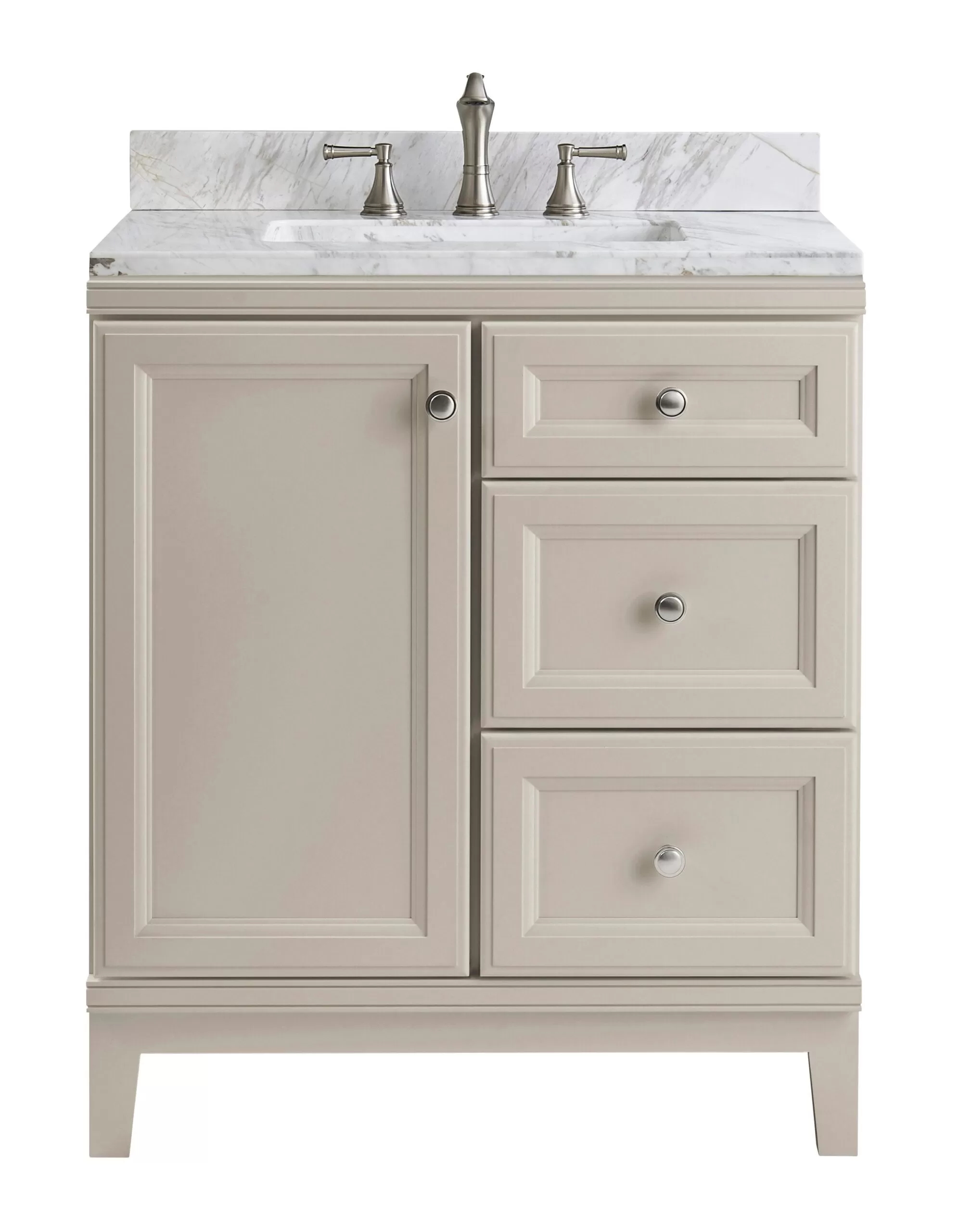 Diamond NOW Calhoun 30-in Cloud Gray Bathroom Vanity Base Cabinet without Top
