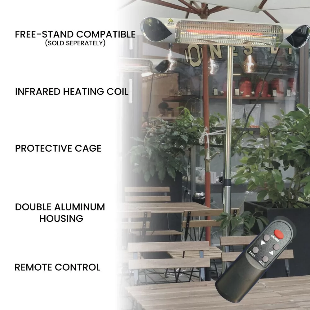 Hanover 5118-BTU 120-Volt Silver Stainless Steel Electric Patio Heater