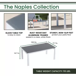 Hanover Naples 4-Piece Patio Conversation Set with Tan