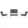 Hanover Naples 4-Piece Patio Conversation Set with Tan