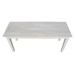 International Concepts Craftsman Unfinished Accent Bench 39-in x 14-in x 18-in