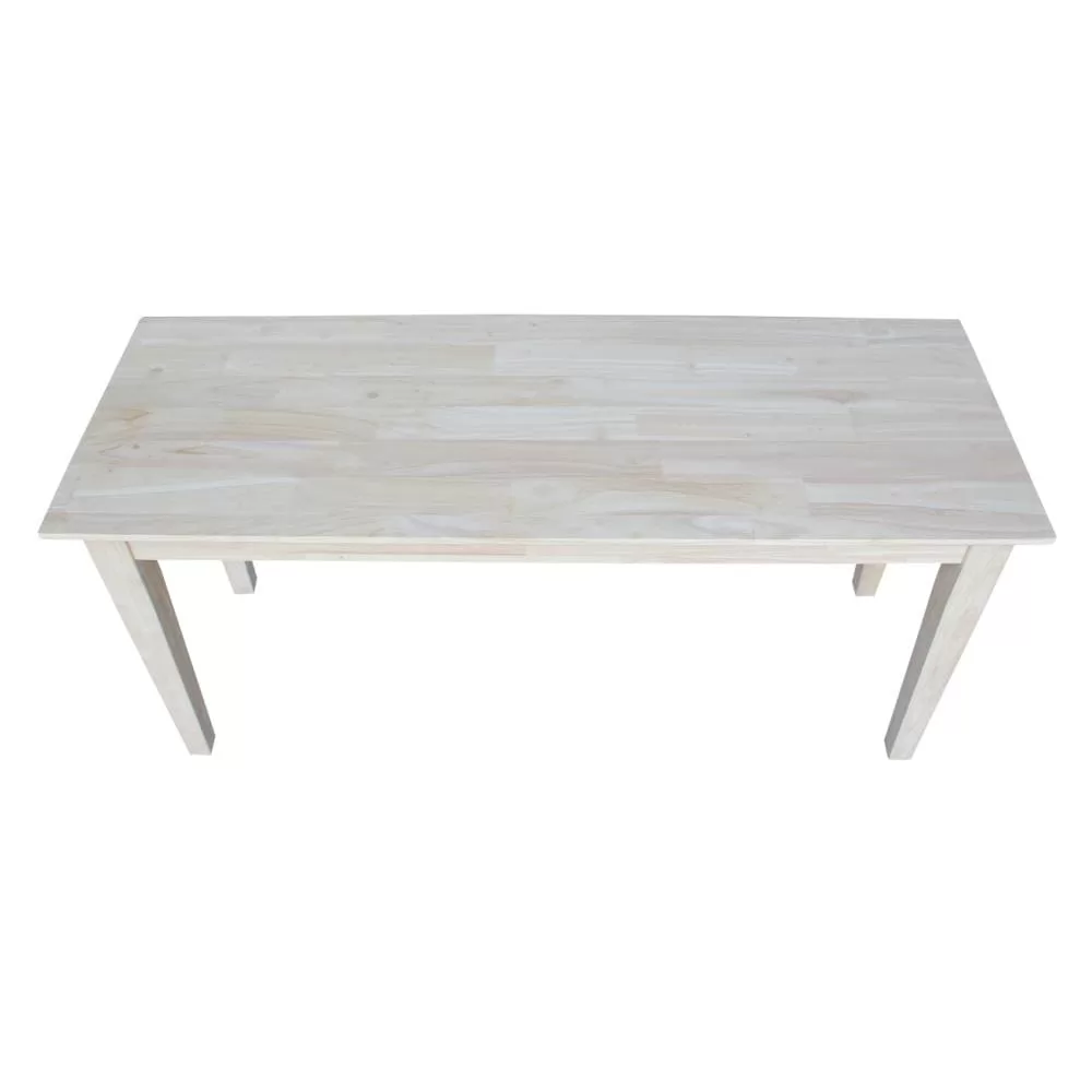 International Concepts Craftsman Unfinished Accent Bench 39-in x 14-in x 18-in