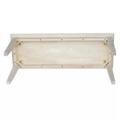 International Concepts Craftsman Unfinished Accent Bench 39-in x 14-in x 18-in