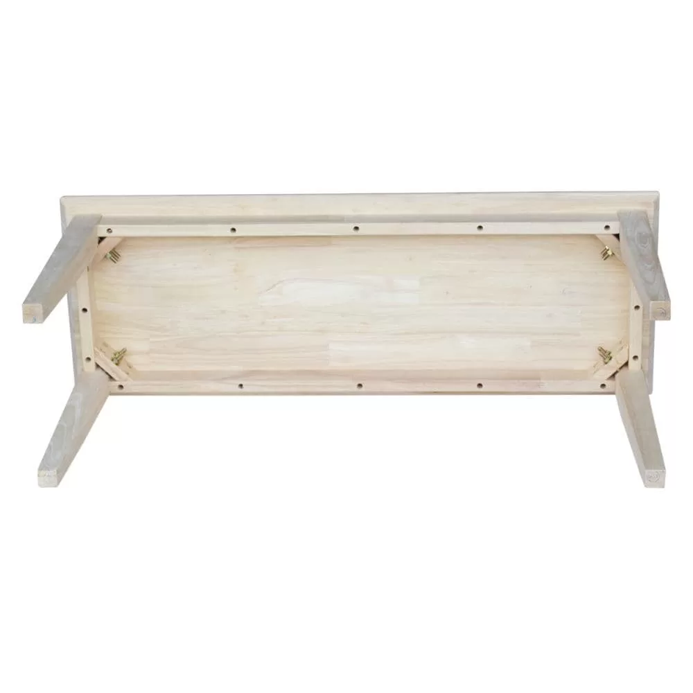 International Concepts Craftsman Unfinished Accent Bench 39-in x 14-in x 18-in